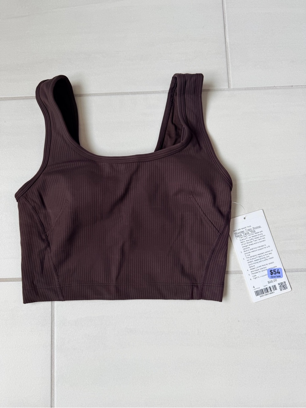Lululemon Set! Espresso Ribbed Mini Flared Pants & Ribbed Tank, size 4 - Picture 2 of 10